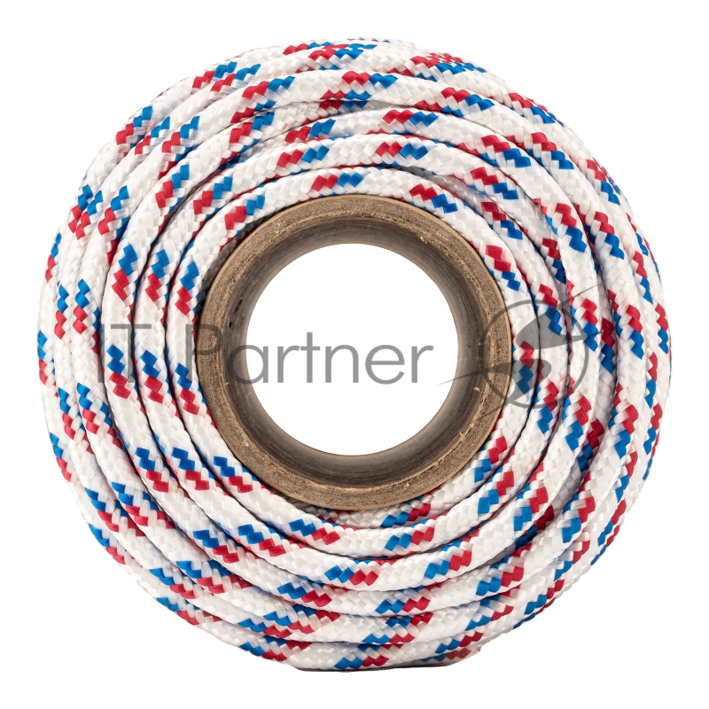 СИБРТЕХ Фал плетёный полипр. 16-прядный с полипр. серд. 8 мм, бухта 100 м, 520 кгс// СИБРТЕХ//Россия 93966