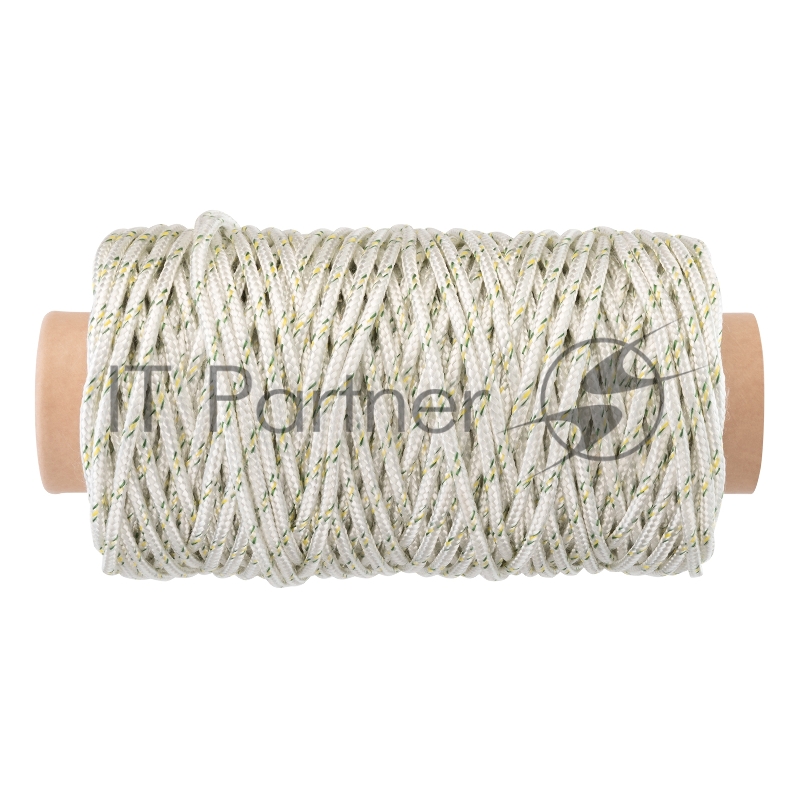 СИБРТЕХ Фал плетёный капрон 16-прядный с капрон. серд. 6 мм, бухта 100 м, 650 кгс// СИБРТЕХ//Россия 93969