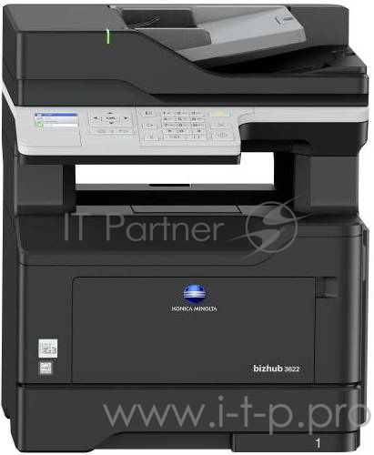 МФУ Konica-Minolta bizhub 3622 монохромное, А4, 36 стр/м, дуп, автоп, сеть,1024Мб, 50000 стр./мес, тонер 2,5K