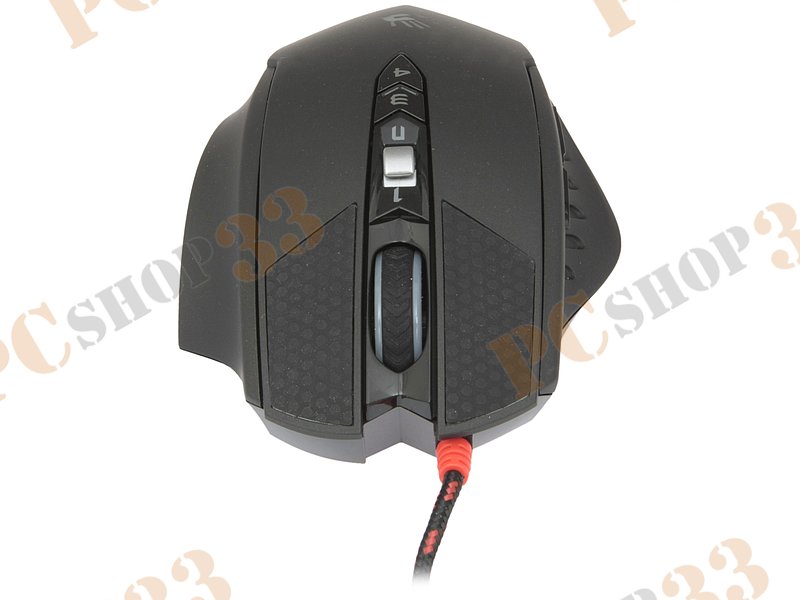 Оптическая мышь A4Tech Bloody T7, 8кн.+скр., черно-красный (USB)