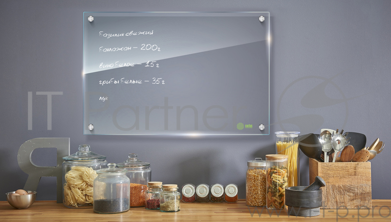 Демонстрационная доска Cactus CS-GBD-65x100-TR стекло стеклянная 65x100см прозрачный