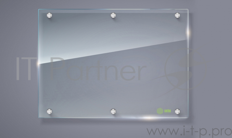 Демонстрационная доска Cactus CS-GBD-90x120-TR стекло стеклянная 90x120см прозрачный