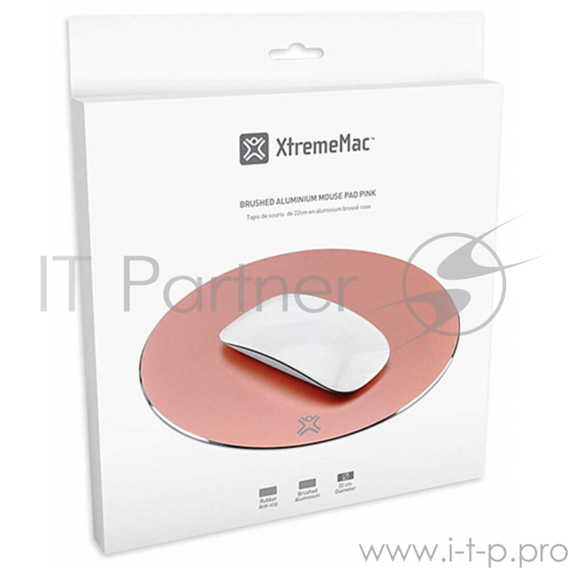 Коврик для компьютерной мыши XtremeMac Round Aluminum Mouse Pad. Материал алюминий. Цвет серебряный.