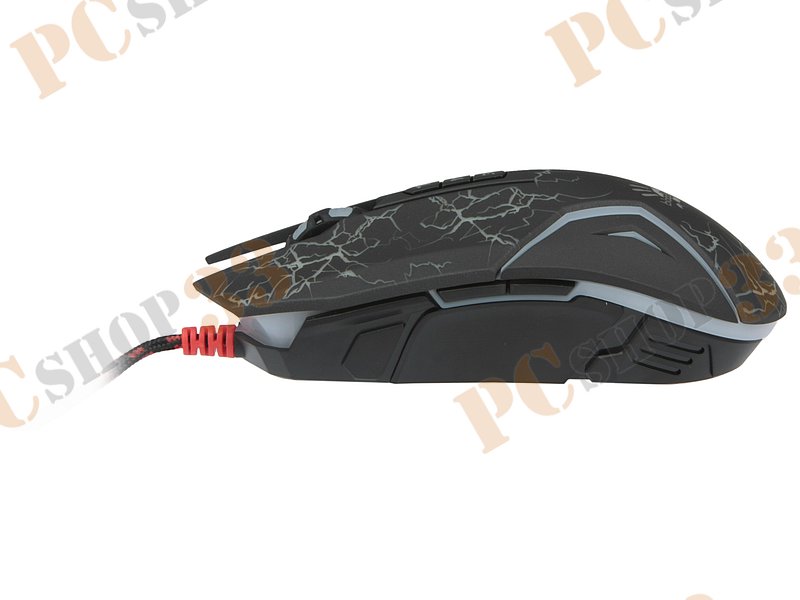 Оптическая мышь A4Tech Bloody N50, 7кн.+скр., черный, с рисунком (USB)