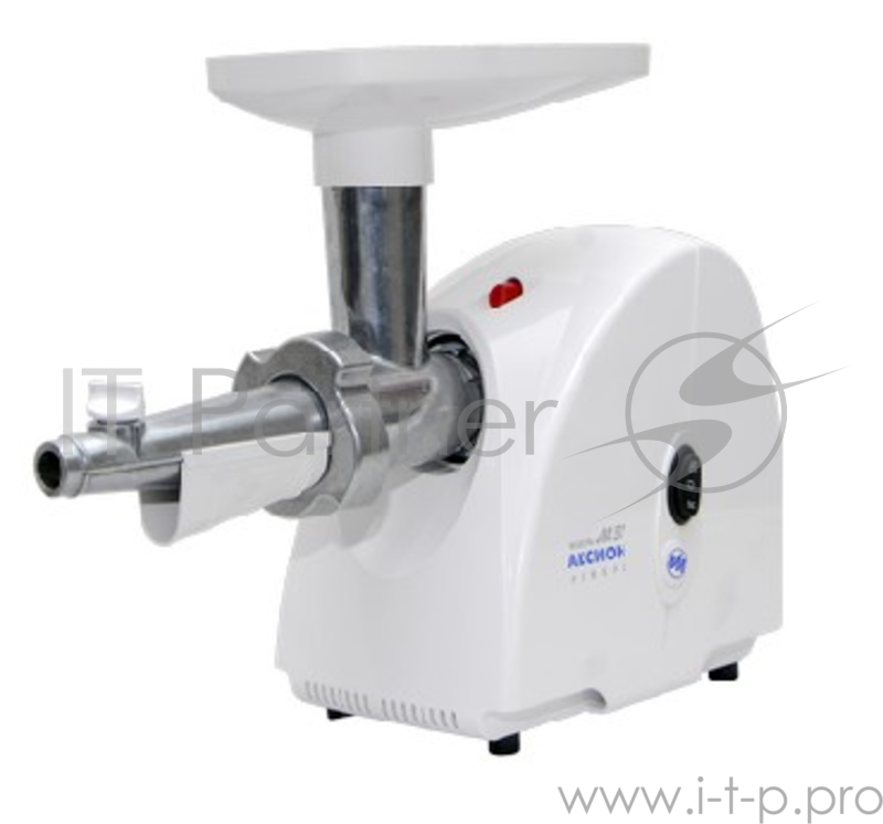 Мясорубка АКСИОН М-31.04(Максимальная мощность 1500 Вт, номинальная мощность 230 Вт, производительность — до 100 кг/час. Функция РЕВЕРС. Комплектуется приставкой — соковыжималкой. набивки колбасных изделий.)