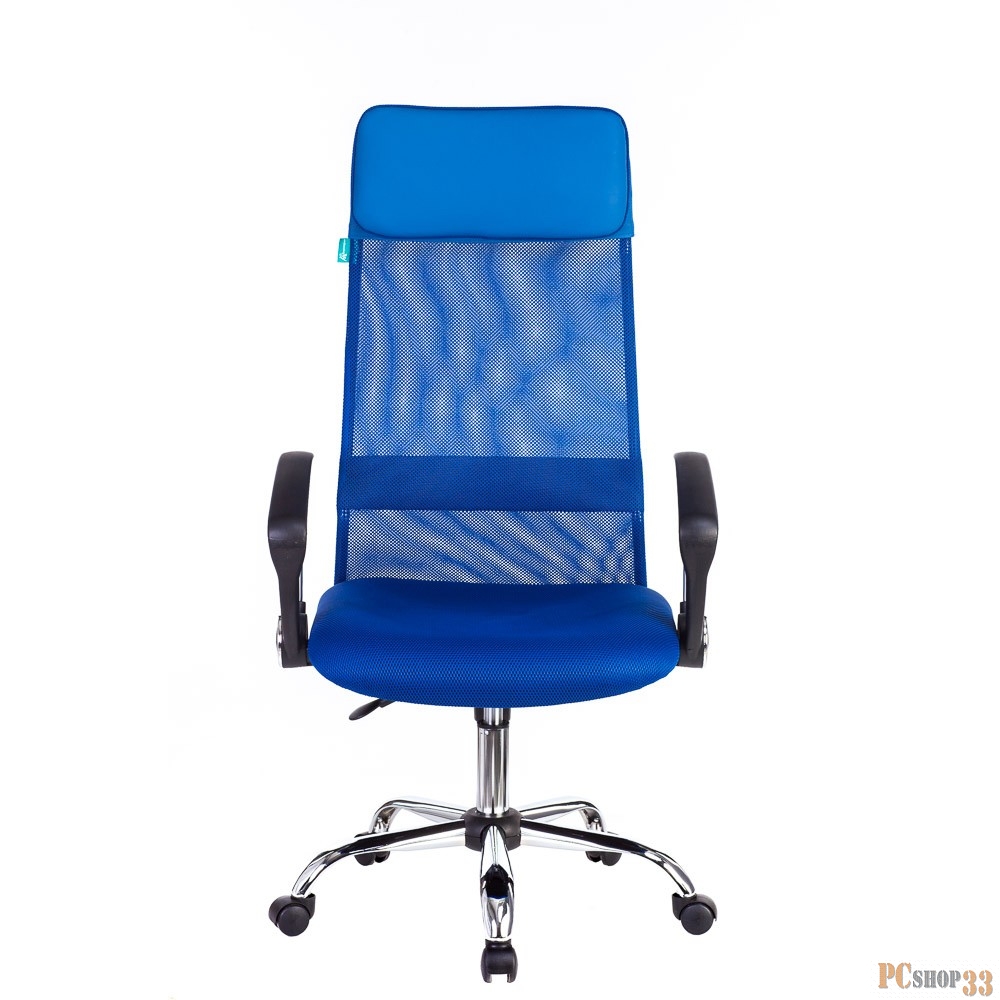 Кресло руководителя Бюрократ KB-6N/SL/BL/TW-10 синий TW-05 TW-10 сетка крестовина хром