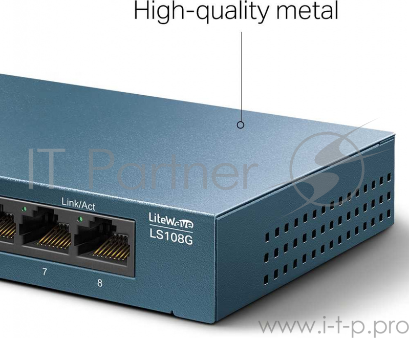 Коммутатор TP-Link LS108G 8-портовый 10/100/1000 Мбит/с настольный коммутатор SMB