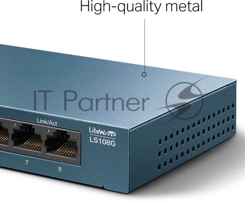 Коммутатор TP-Link LS108G 8-портовый 10/100/1000 Мбит/с настольный коммутатор SMB