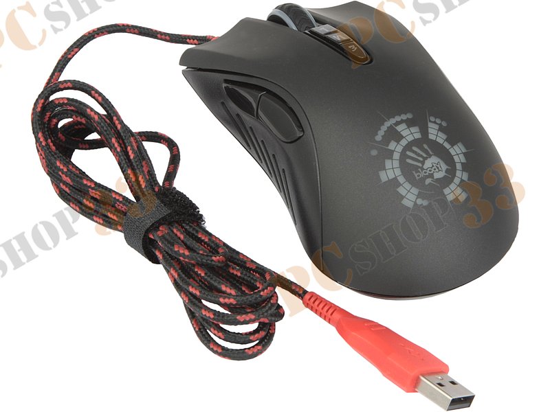 Оптическая мышь A4Tech Bloody A91, 7кн.+скр., черный (USB)