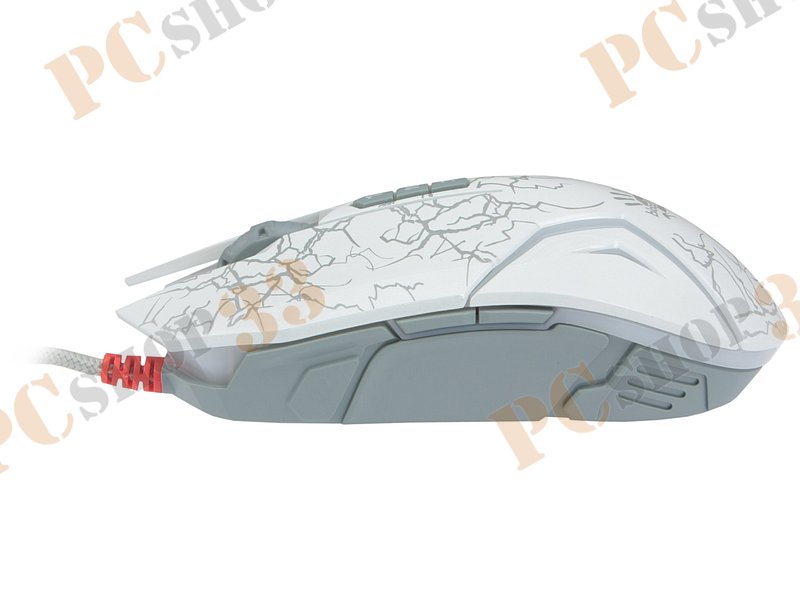 Оптическая мышь A4Tech Bloody N50, 7кн.+скр., бело-серый, с рисунком (USB)