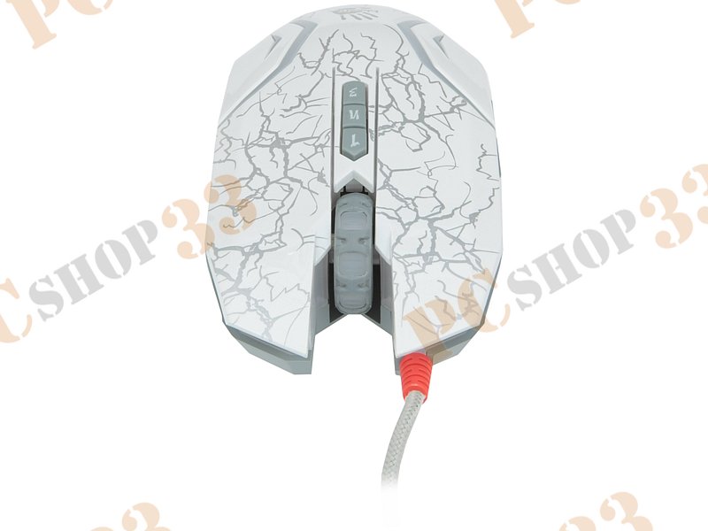 Оптическая мышь A4Tech Bloody N50, 7кн.+скр., бело-серый, с рисунком (USB)