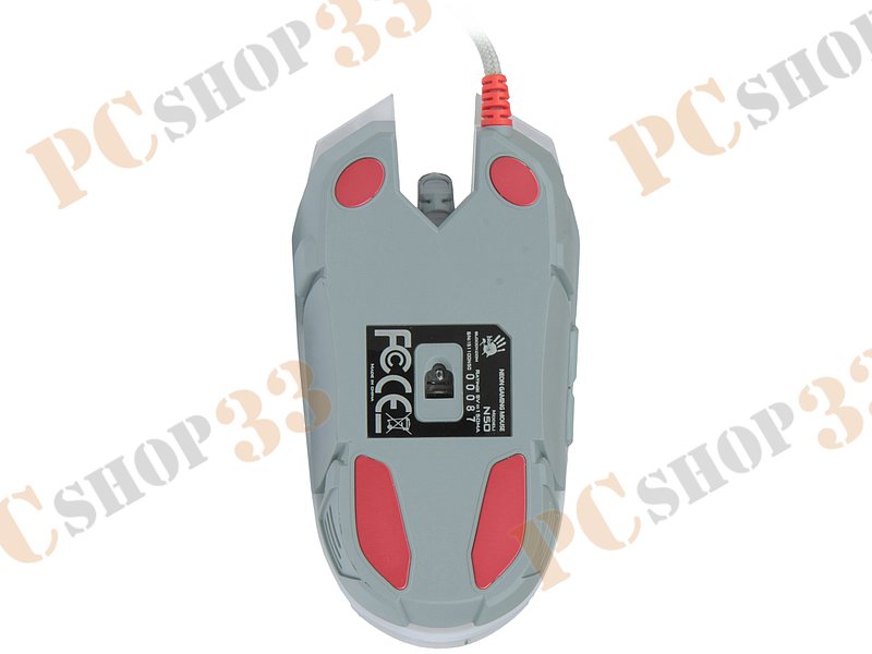 Оптическая мышь A4Tech Bloody N50, 7кн.+скр., бело-серый, с рисунком (USB)