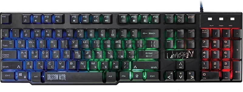 Клавиатура Qumo Unicorn K01, проводная, 104 клавиш мультимедиа, встроенная радужная подсветка