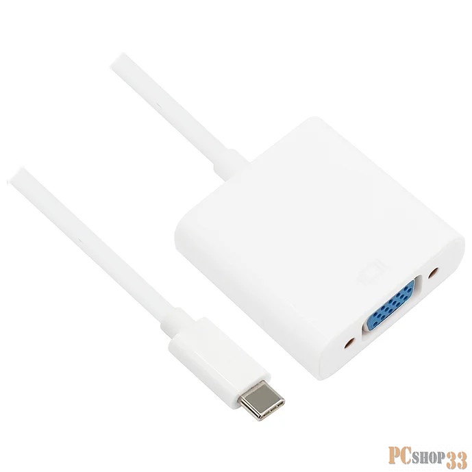 Кабель-адаптер VCOM CU421 USB 3.1 Type-Cm --> VGA(f) 1920x1080@60Hz, 10Gbps , 0,15m