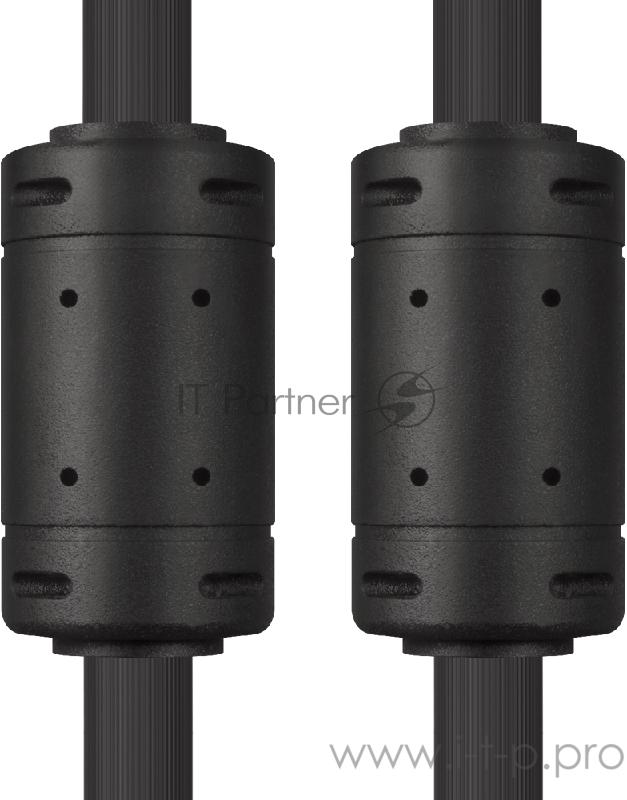 Кабель Greenconnect SVGA 15.0м чёрный, позолоченные контакты, ферритовые кольца, OD8.0mm. 15M / 15M Premium GCR-VM2VM2-15.0m, 28/28 AWG, двойной экран Greenconnect Кабель SVGA 15.0м чёрный, позолоченные контакты, ферритовые кольца, OD8.0mm. 15M / 15M