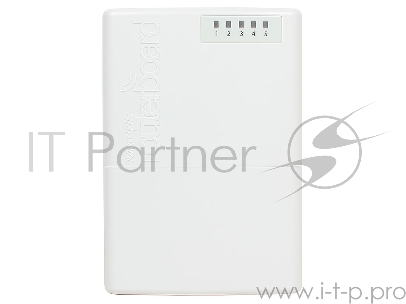 Сетевое оборудование MikroTik RB750P-PBr2 Маршрутизатор PowerBox with 650MHz CPU, 64MB RAM, 5xLAN (four with PoE out), RouterOS L4, outdoor case, PSU, PoE, mounting set