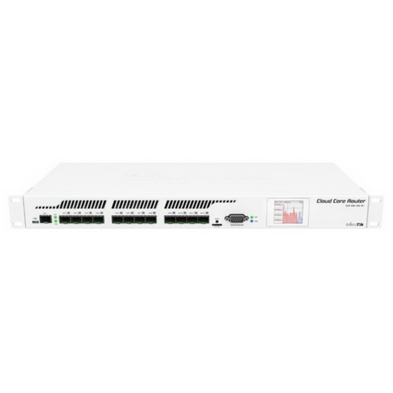 Сетевое оборудование MikroTik CCR1016-12S-1S+ Cloud Core Router 1016-12S-1S+ with Tilera Tile-Gx16 CPU (16-cores, 1.2Ghz per core), 2GB RAM, 12xSFP cages, 1xSFP+ cage, RouterOS L6, 1U rackmount case, Dual PSU, LCD panel