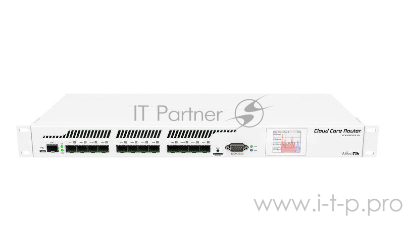 Сетевое оборудование MikroTik CCR1016-12S-1S+ Cloud Core Router 1016-12S-1S+ with Tilera Tile-Gx16 CPU (16-cores, 1.2Ghz per core), 2GB RAM, 12xSFP cages, 1xSFP+ cage, RouterOS L6, 1U rackmount case, Dual PSU, LCD panel