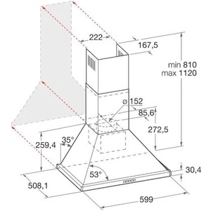 Вытяжка Hotpoint-Ariston HHPN 6.5F LM O