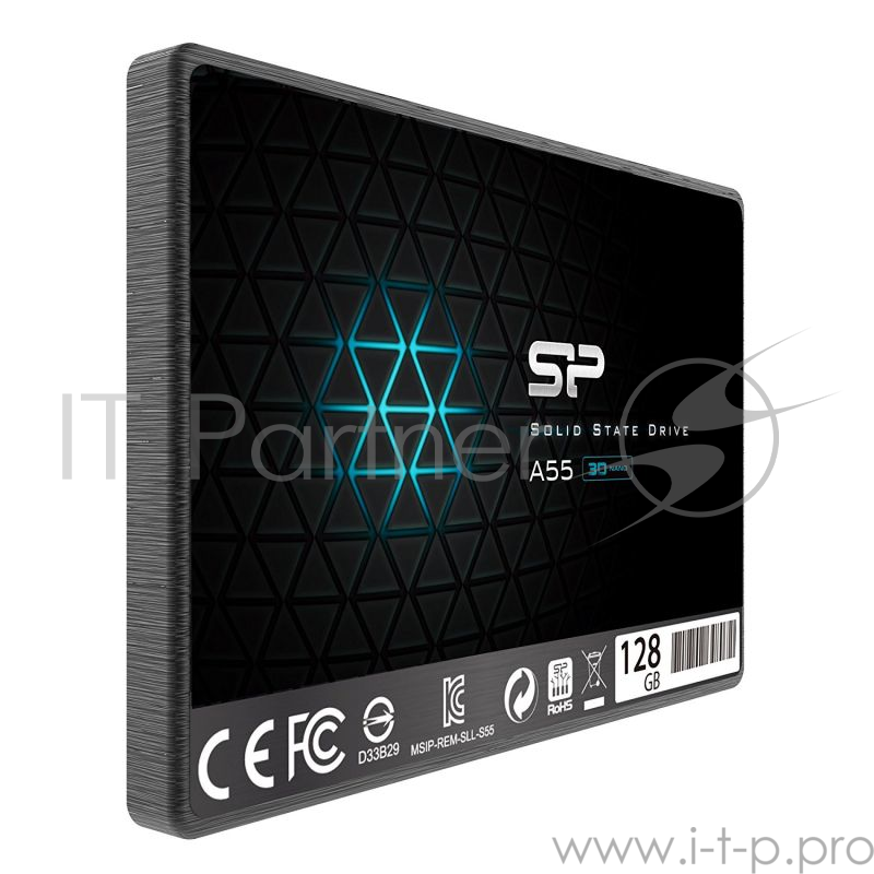 Накопитель SSD SILICON POWER Ace A55 SP128GBSS3A55S25 128Гб, 2.5, SATA III