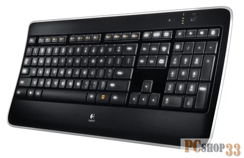 Клавиатура Logitech K800 Wireless Illuminated Keyboard 920-002395, 103+5кн., подсветка, беспров., черный (USB)