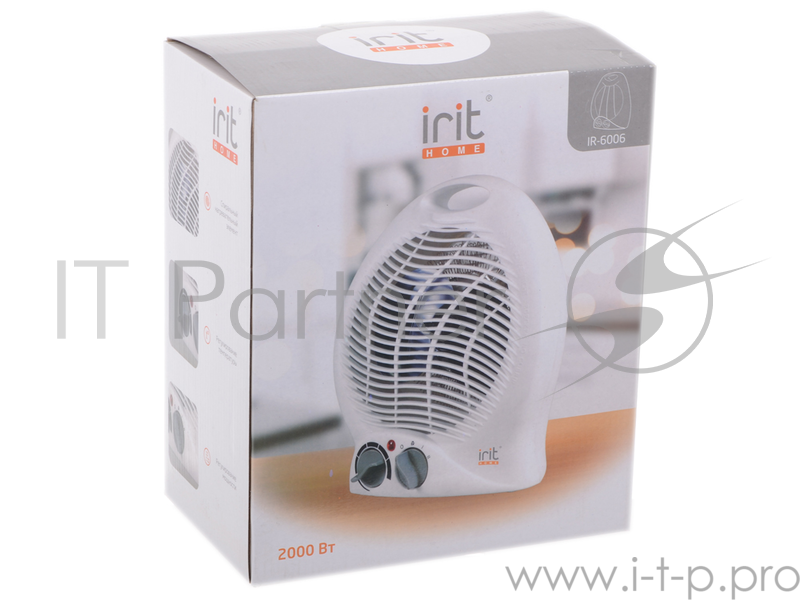 Керамический тепловентилятор IRIT IR-6006 Уровни мощности 2000/1000 Вт