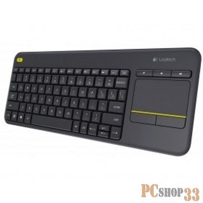 Клавиатура Logitech k400 Plus Wireless Touch Keyboard 920-007147, 78+5кн., беспров., с сенсорной панелью, серый (USB)