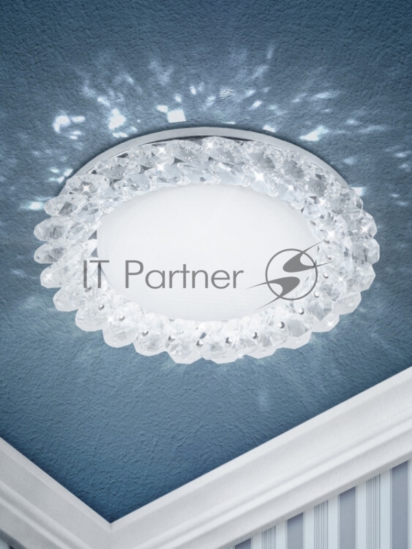 Эра Б0020573 DK84 CH/WH Светильник ЭРА под лампу Gx53, 220V,13W, хром/прозрачный