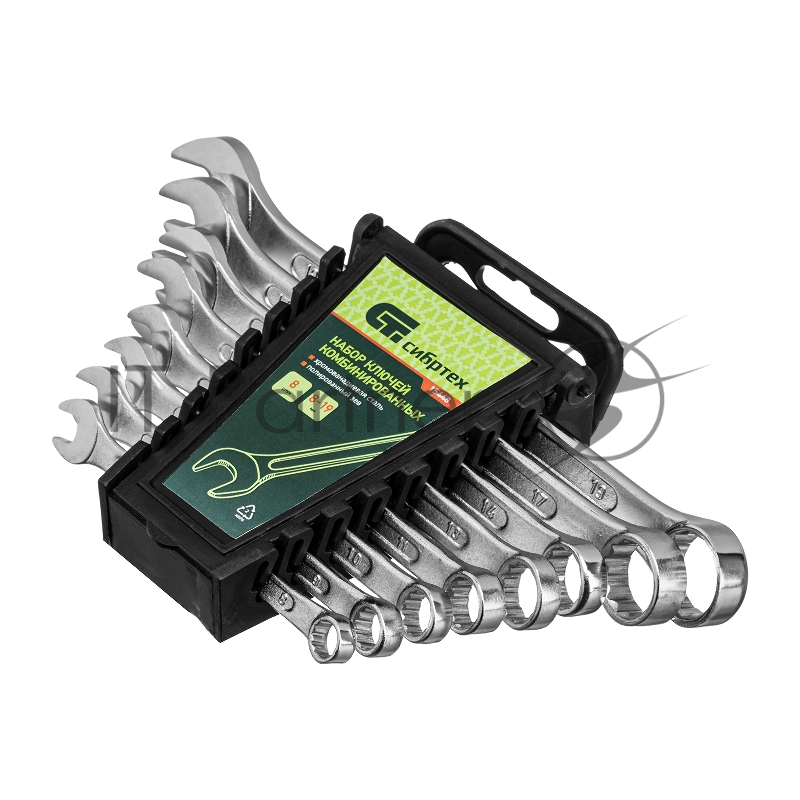 Набор комбинированных ключей СИБРТЕХ 15448 (8 - 19 мм) 8 шт.