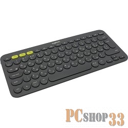 Клавиатура Logitech K380 Multi-Device 920-007584, 79+1кн., беспров., серый (Bluetooth)