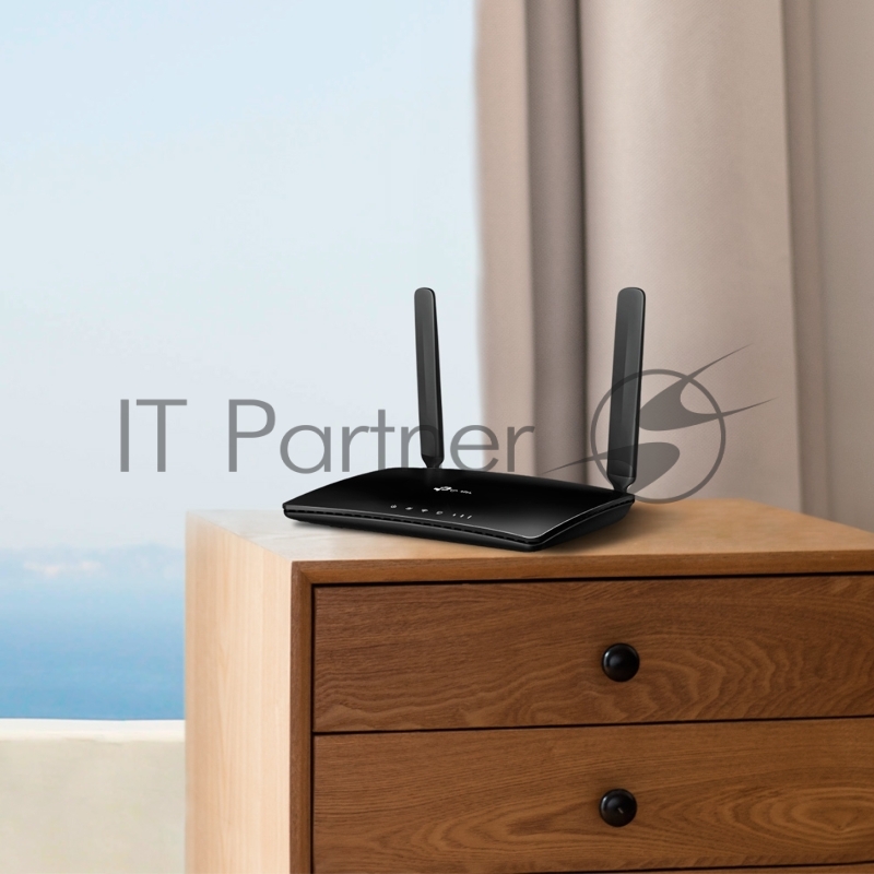 Сетевое оборудование TP-Link TL-MR6400 Маршрутизатор 3G/4G + WiFi 300Мбит/сек. + 3 порта LAN 100Мбит/сек. + 1 порт LAN/WAN 100Мбит/се