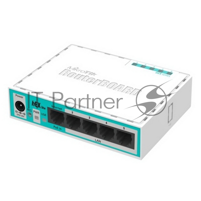 Сетевое оборудование MikroTik RB750r2 hEX lite Маршрутизатор 4 порта 100Мбит/сек. + 1 порт WAN 100Мбит/сек.