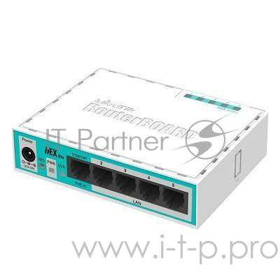 Сетевое оборудование MikroTik RB750r2 hEX lite Маршрутизатор 4 порта 100Мбит/сек. + 1 порт WAN 100Мбит/сек.
