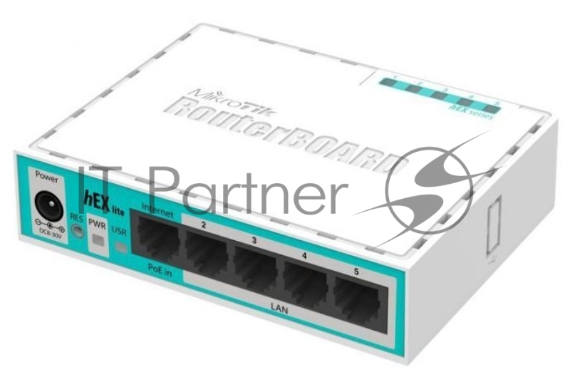 Сетевое оборудование MikroTik RB750r2 hEX lite Маршрутизатор 4 порта 100Мбит/сек. + 1 порт WAN 100Мбит/сек.