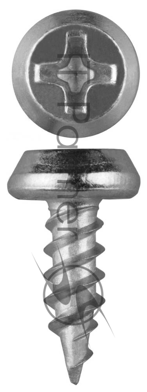 Зубр Саморезы оцинкованные по листовому металлу до 0,9мм, п/цилиндр, PH2, 3,5x11мм, ТФ1, 1200шт 4-300121-35-11
