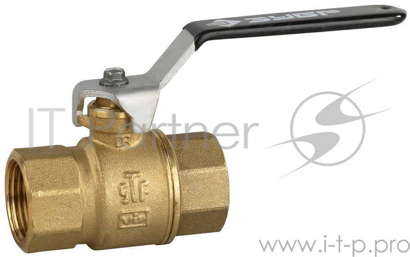 Зубр Кран шаровой полнопроходной мама-мама, ручка, латунь DZR, 1 4-51320-L-1