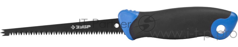 Зубр Ножовка ЭКСПЕРТ по гипсокартону, 3D-заточка, 2-комп ручка, 8TPI, 150мм 15172