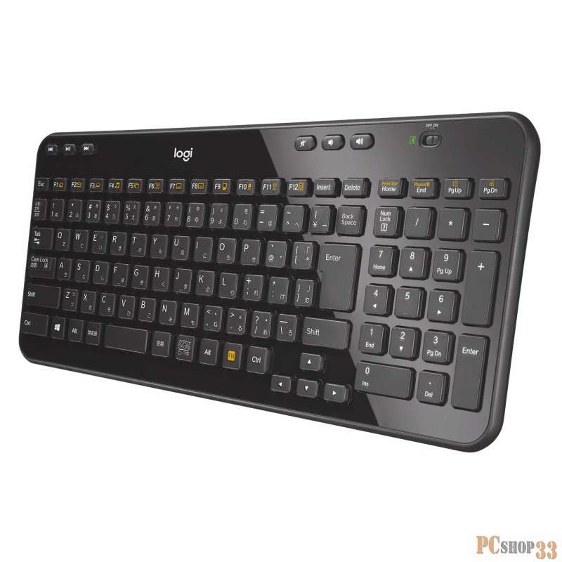 Клавиатура Logitech k360 Wireless Keyboard 920-003095, 100+7кн., беспров., черный (USB)
