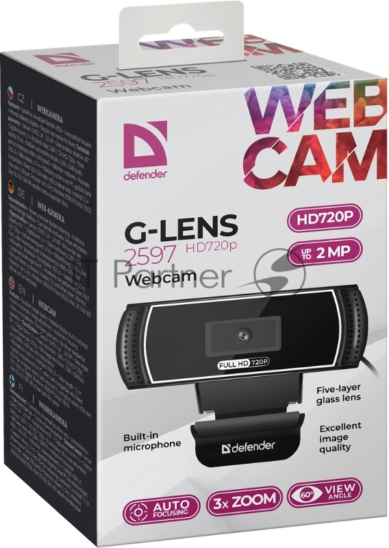 Цифровая камера Defender G-lens 2597 63197 {2МП, автофокус, слеж за лицом, HD 720R}