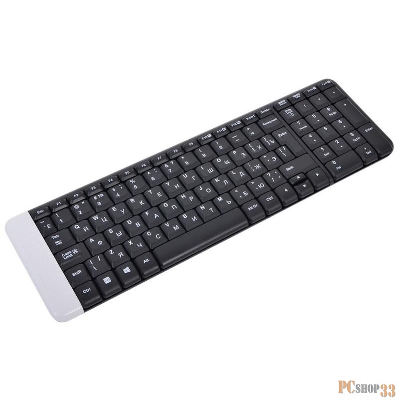 Клавиатура Logitech k230 Wireless Keyboard 920-003348, 100+1кн., беспров., черный (USB)