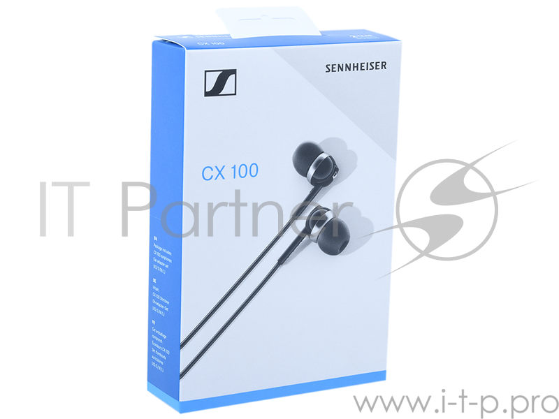 Наушники Sennheiser CX 100 Black Проводные / Внутриканальные без микрофона / 17 - 20000 Гц / 119 дБ / Двустороннее / miniJack 3.5 мм