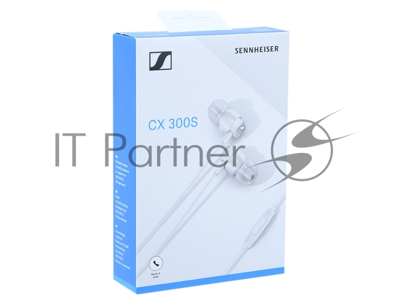 Гарнитура Sennheiser CX 300S White Проводные / Внутриканальные с микрофоном / 17 - 21000 Гц / 118 дБ / Двустороннее / miniJack 3.5 мм