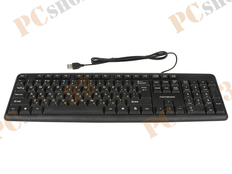 Клавиатура Гарнизон GK-100, черный (USB)