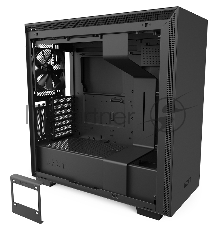 Корпус NZXT CA-H710I-B1 H710i Mid Tower Black/Black Chassis with Smart Device 2, 3x120, 1x140mm Aer F Case Fans, 2xLED Strips and Vertical GPU Mount