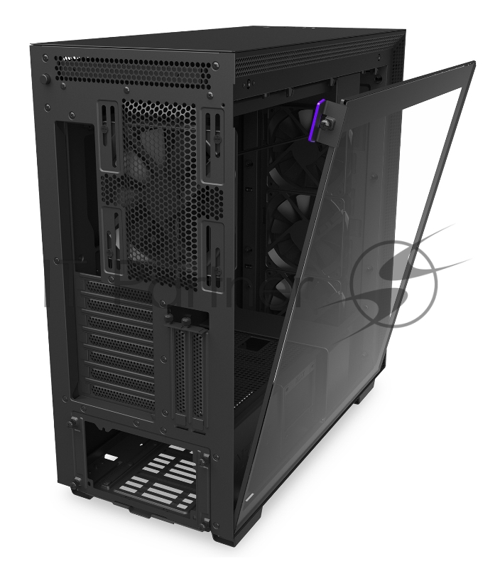 Корпус NZXT CA-H710I-B1 H710i Mid Tower Black/Black Chassis with Smart Device 2, 3x120, 1x140mm Aer F Case Fans, 2xLED Strips and Vertical GPU Mount