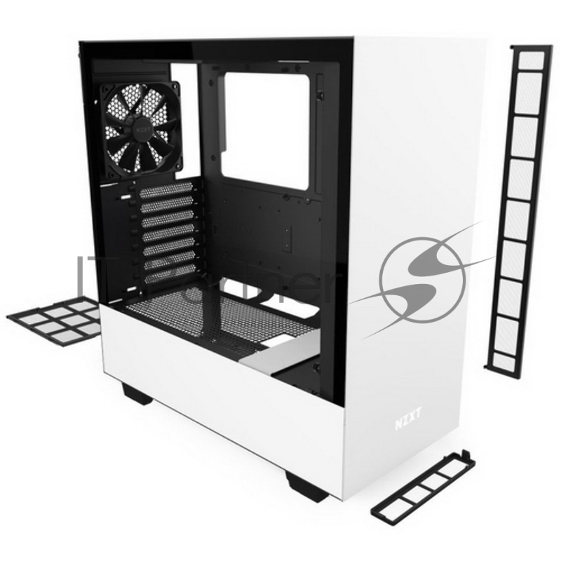 Корпус NZXT CA-H510B-W1 H510 Compact Mid Tower White/Black Chassis with 2x120mm Aer F Case Fans