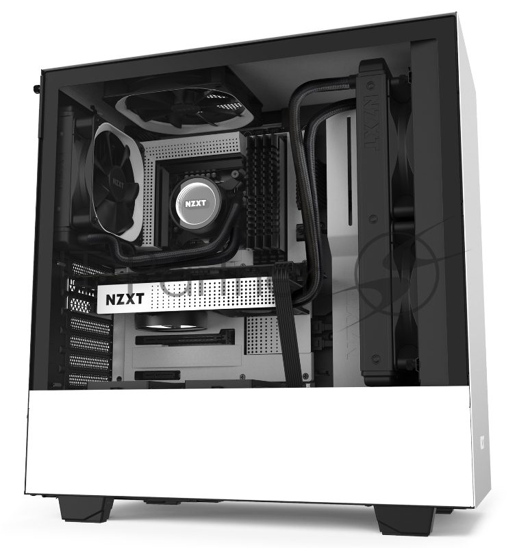 Корпус NZXT CA-H510B-W1 H510 Compact Mid Tower White/Black Chassis with 2x120mm Aer F Case Fans