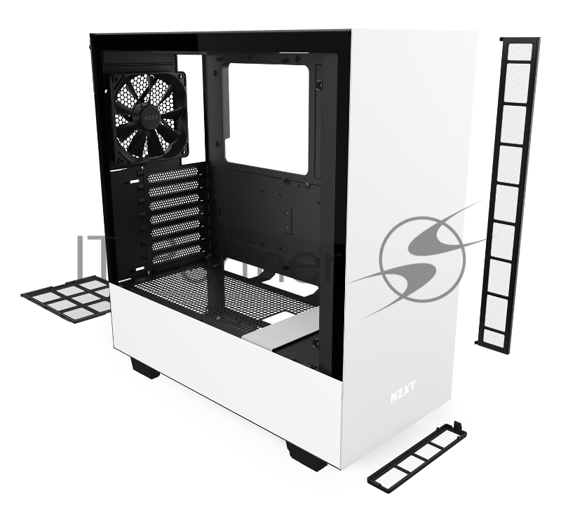 Корпус NZXT CA-H510B-W1 H510 Compact Mid Tower White/Black Chassis with 2x120mm Aer F Case Fans