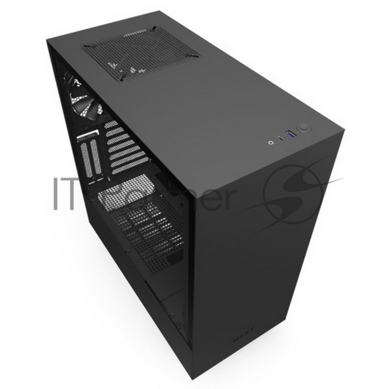 Корпус NZXT CA-H510I-B1 H510i Compact Mid Tower Black/Black Chassis with Smart Device 2, 2x120mm Aer F Case Fans, 2xLED Strips and Vertical GPU Mount