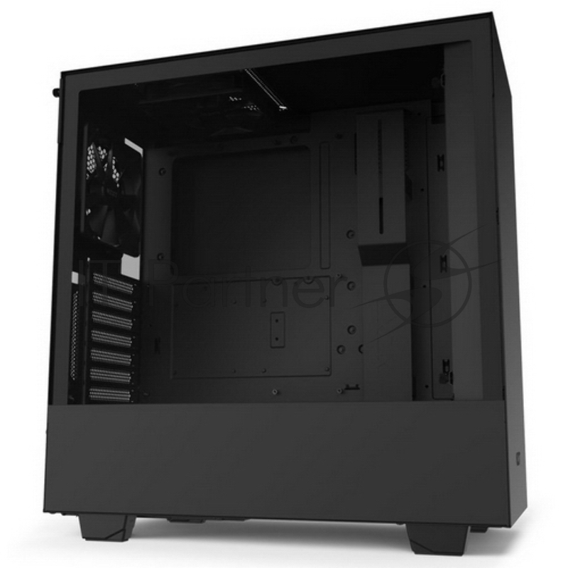 Корпус NZXT CA-H510I-B1 H510i Compact Mid Tower Black/Black Chassis with Smart Device 2, 2x120mm Aer F Case Fans, 2xLED Strips and Vertical GPU Mount